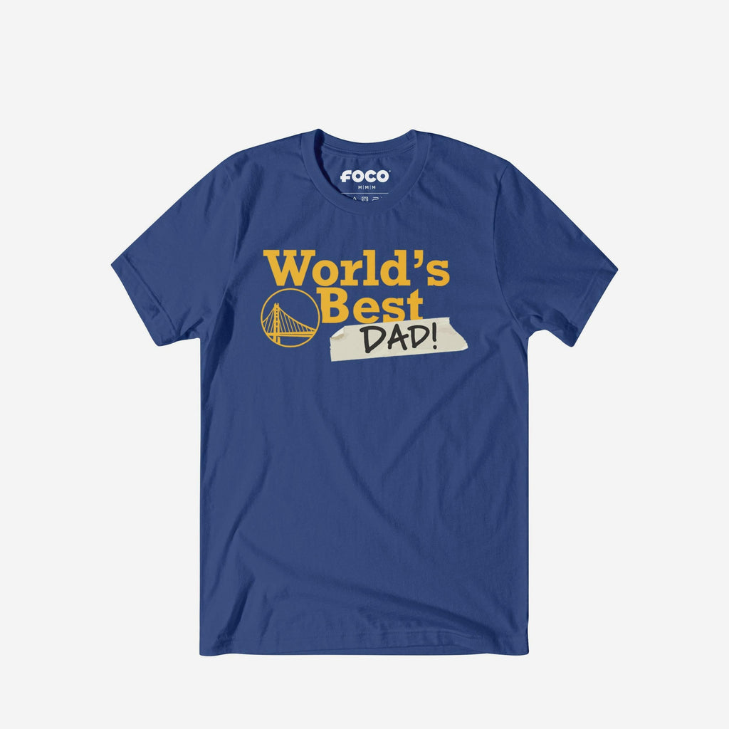Golden State Warriors World's Best Dad T-Shirt FOCO S - FOCO.com