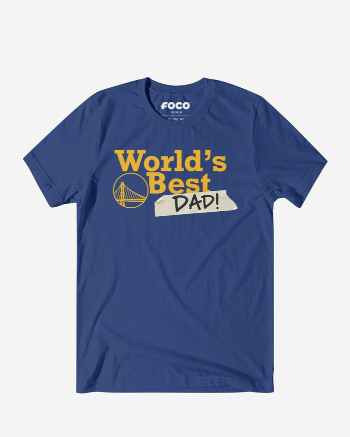 Golden State Warriors World's Best Dad T-Shirt FOCO S - FOCO.com