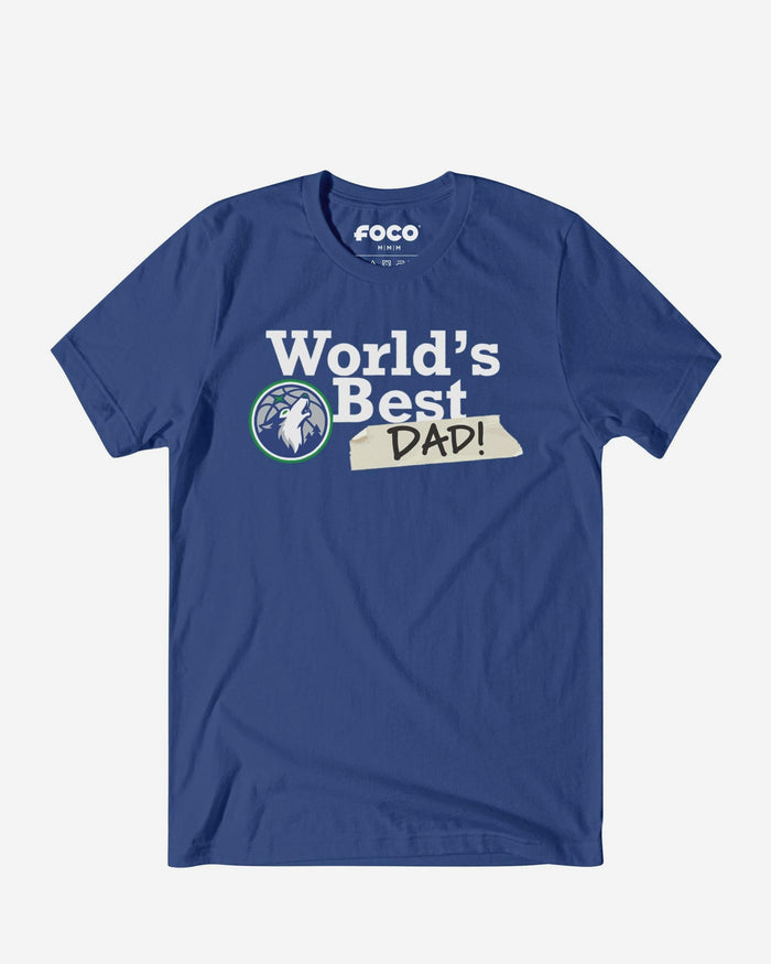 Minnesota Timberwolves World's Best Dad T-Shirt FOCO S - FOCO.com