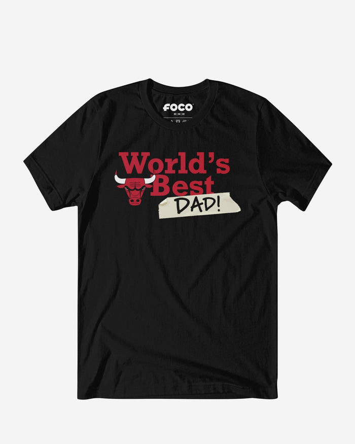 Chicago Bulls World's Best Dad T-Shirt FOCO S - FOCO.com