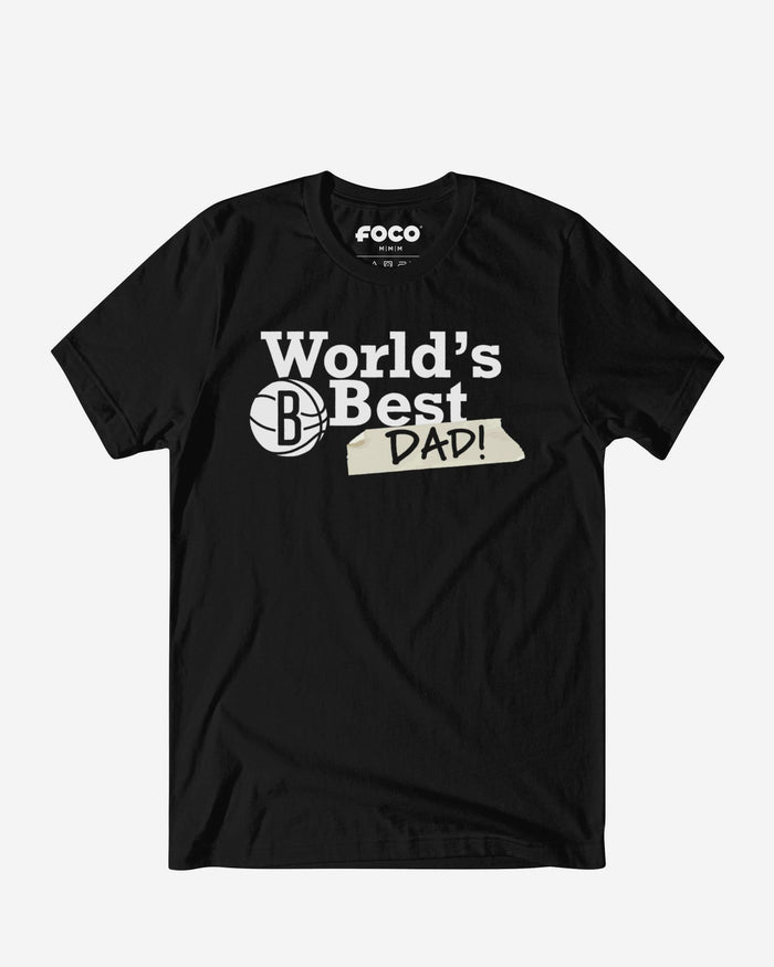 Brooklyn Nets World's Best Dad T-Shirt FOCO S - FOCO.com