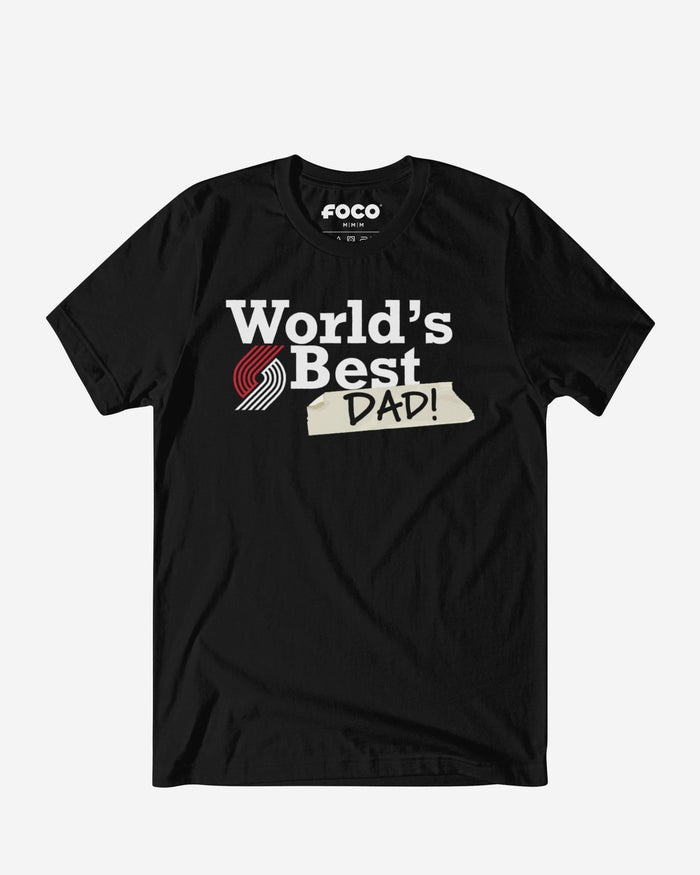 Portland Trail Blazers World's Best Dad T-Shirt FOCO S - FOCO.com