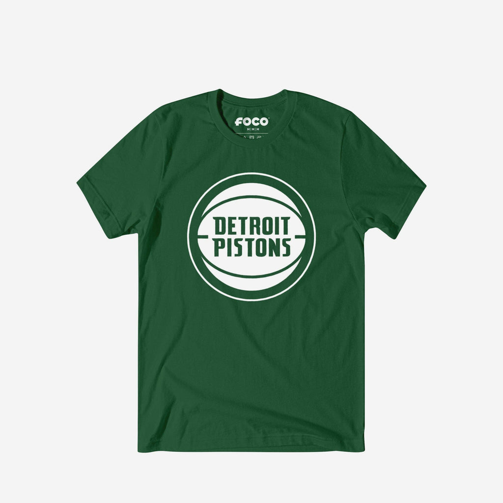 Detroit Pistons White Logo T-Shirt FOCO S - FOCO.com