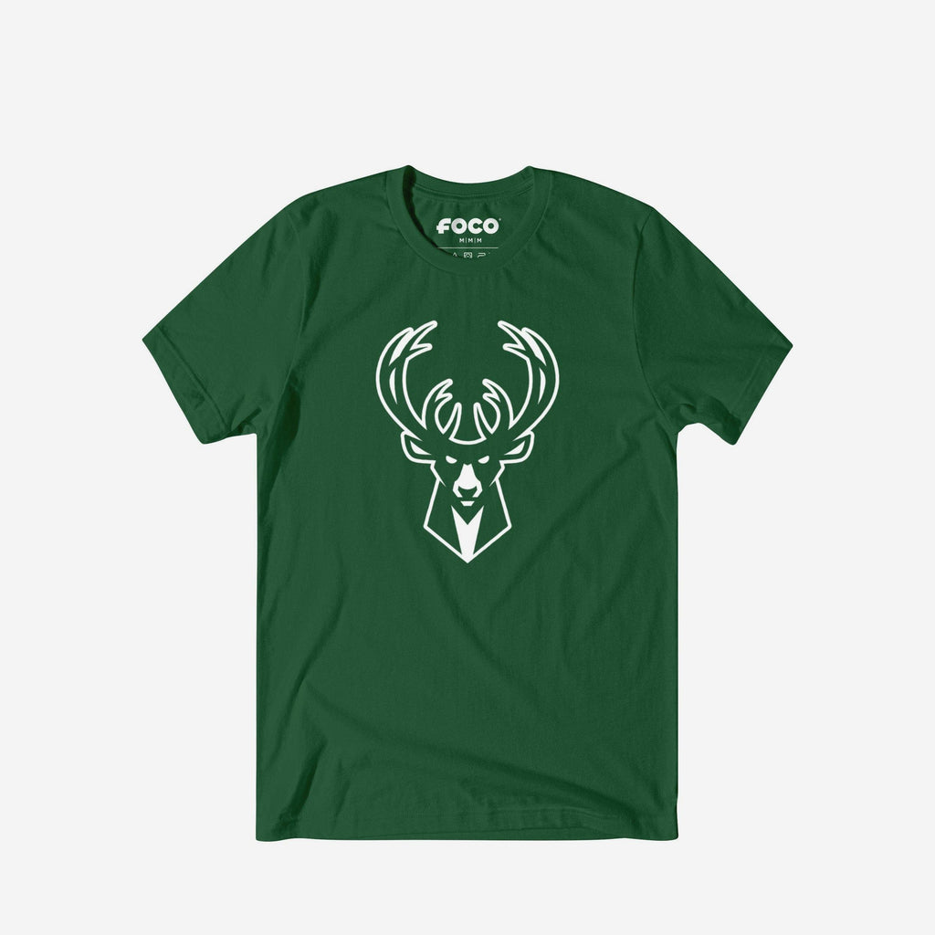 Milwaukee Bucks White Logo T-Shirt FOCO S - FOCO.com