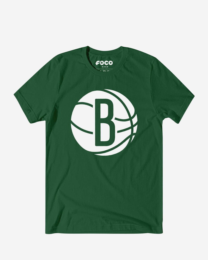Brooklyn Nets White Logo T-Shirt FOCO S - FOCO.com