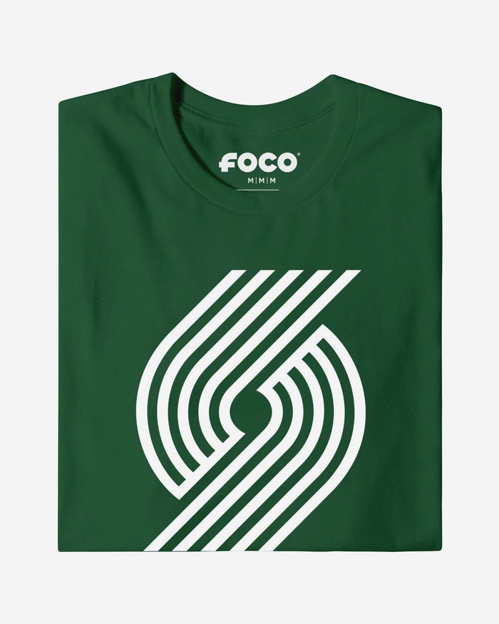 Portland Trail Blazers White Logo T-Shirt FOCO S - FOCO.com