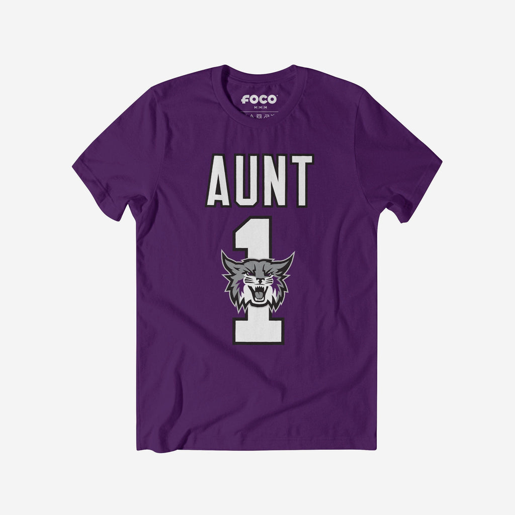 Weber State Wildcats Number 1 Aunt T-Shirt FOCO S - FOCO.com