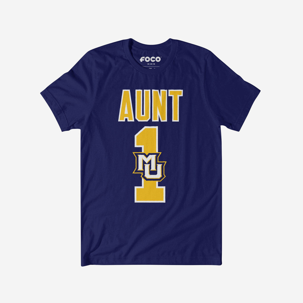 Marquette Golden Eagles Number 1 Aunt T-Shirt FOCO S - FOCO.com
