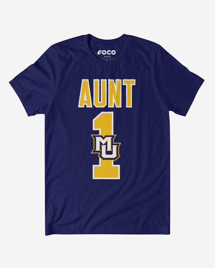 Marquette Golden Eagles Number 1 Aunt T-Shirt FOCO S - FOCO.com
