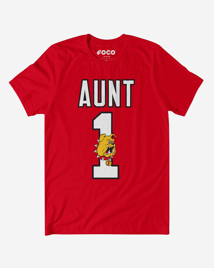 Ferris State Bulldogs Number 1 Aunt T-Shirt FOCO S - FOCO.com