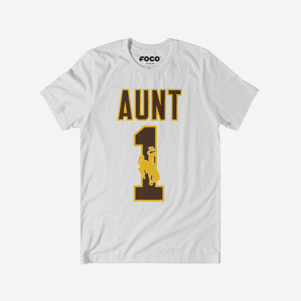 Wyoming Cowboys Number 1 Aunt T-Shirt FOCO S - FOCO.com
