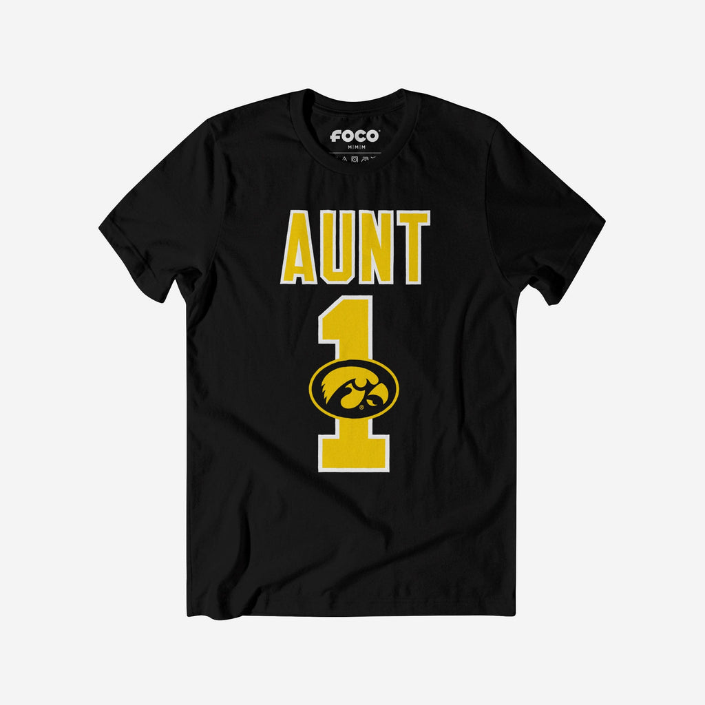 Iowa Hawkeyes Number 1 Aunt T-Shirt FOCO S - FOCO.com
