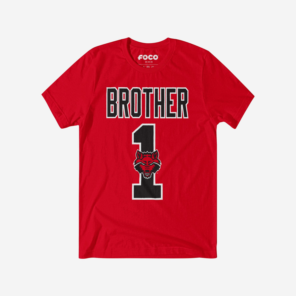 Arkansas State Red Wolves Number 1 Bro T-Shirt FOCO S - FOCO.com