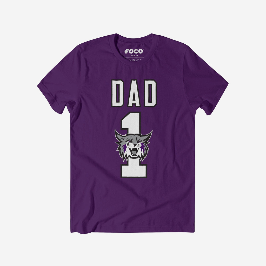 Weber State Wildcats Number 1 Dad T-Shirt FOCO S - FOCO.com