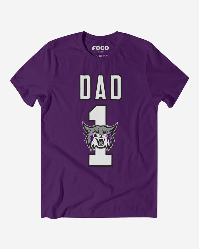 Weber State Wildcats Number 1 Dad T-Shirt FOCO S - FOCO.com