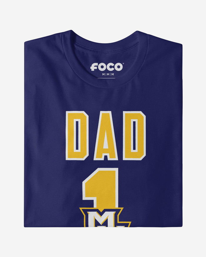 Marquette Golden Eagles Number 1 Dad T-Shirt FOCO - FOCO.com