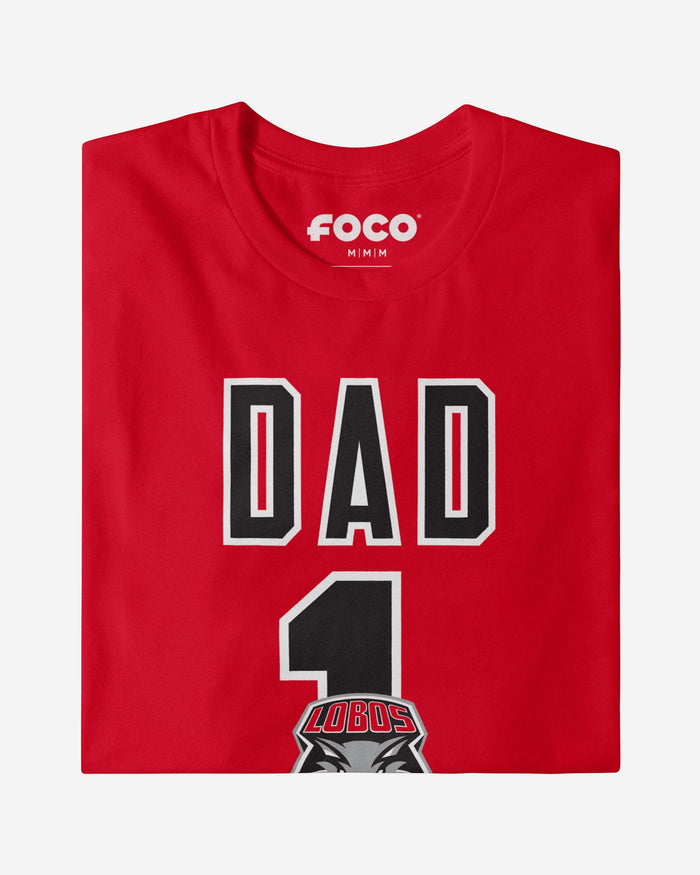 New Mexico Lobos Number 1 Dad T-Shirt FOCO - FOCO.com