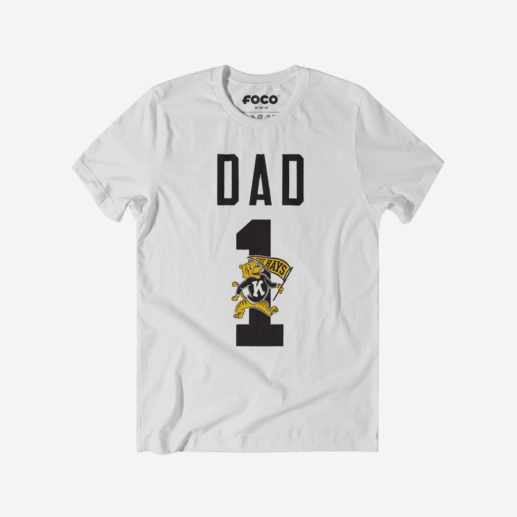 Fort Hays State Tigers Number 1 Dad T-Shirt FOCO S - FOCO.com
