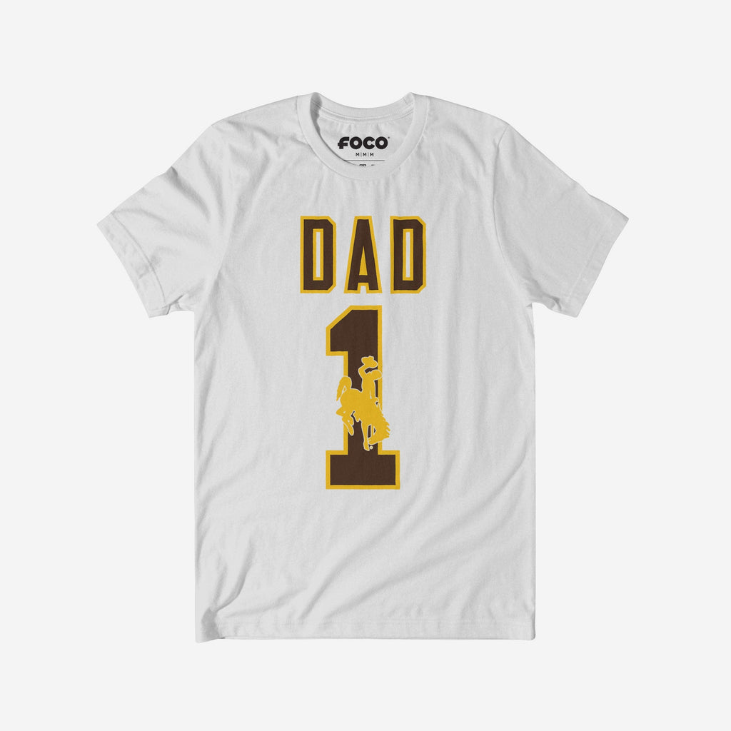 Wyoming Cowboys Number 1 Dad T-Shirt FOCO S - FOCO.com