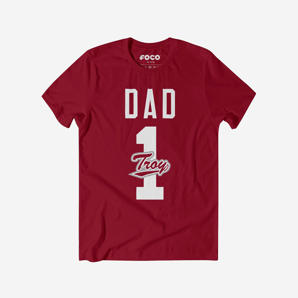 Troy Trojans Number 1 Dad T-Shirt FOCO S - FOCO.com