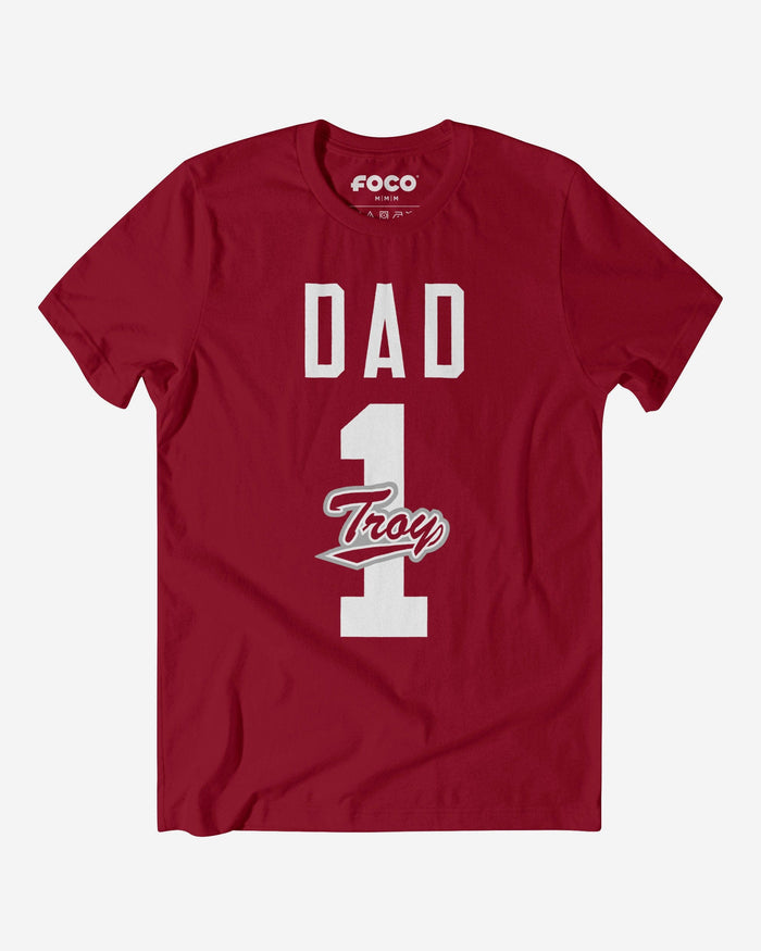 Troy Trojans Number 1 Dad T-Shirt FOCO S - FOCO.com