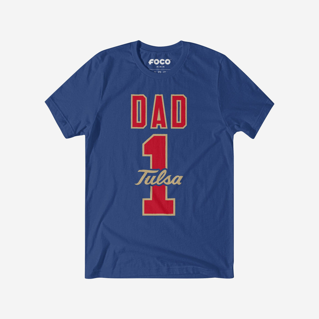 Tulsa Golden Hurricane Number 1 Dad T-Shirt FOCO S - FOCO.com