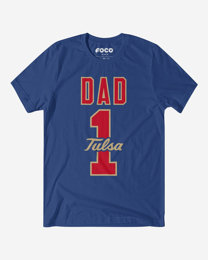 Tulsa Golden Hurricane Number 1 Dad T-Shirt FOCO S - FOCO.com