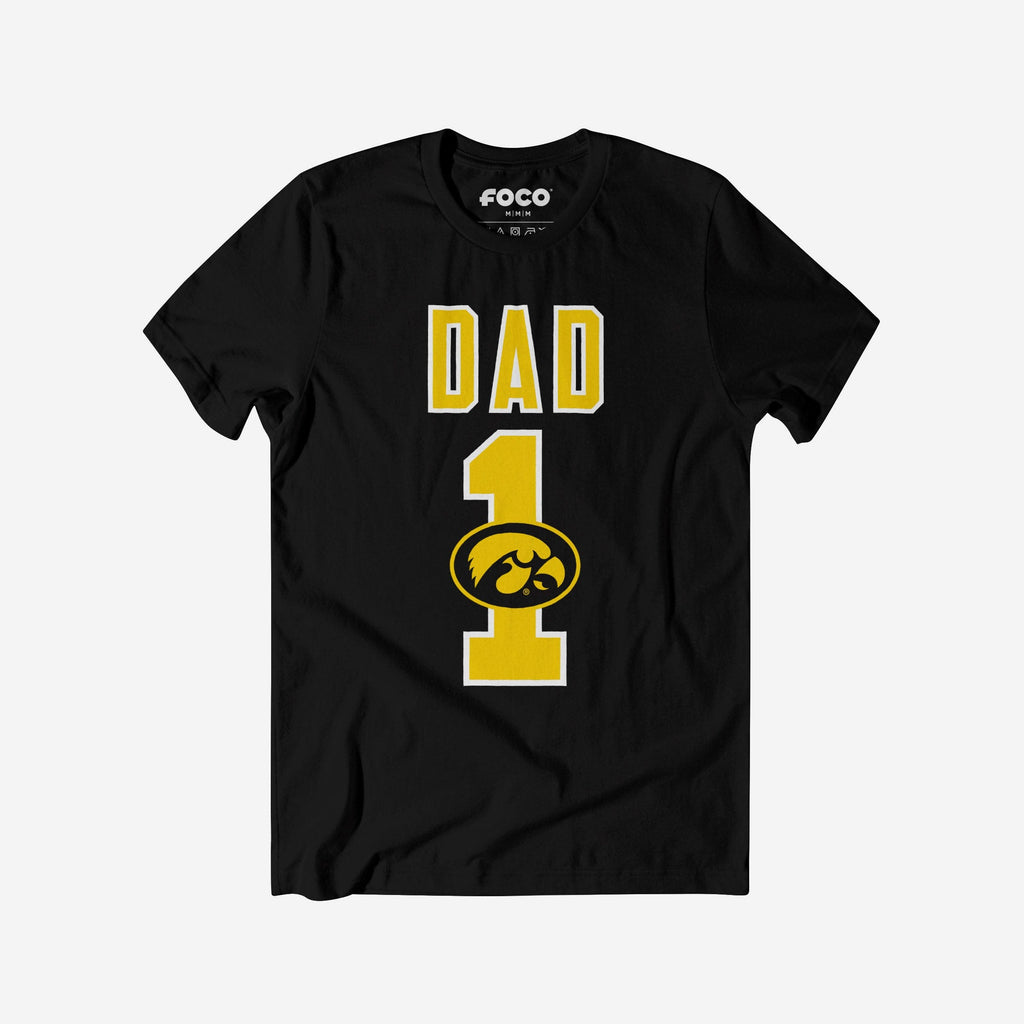 Iowa Hawkeyes Number 1 Dad T-Shirt FOCO S - FOCO.com