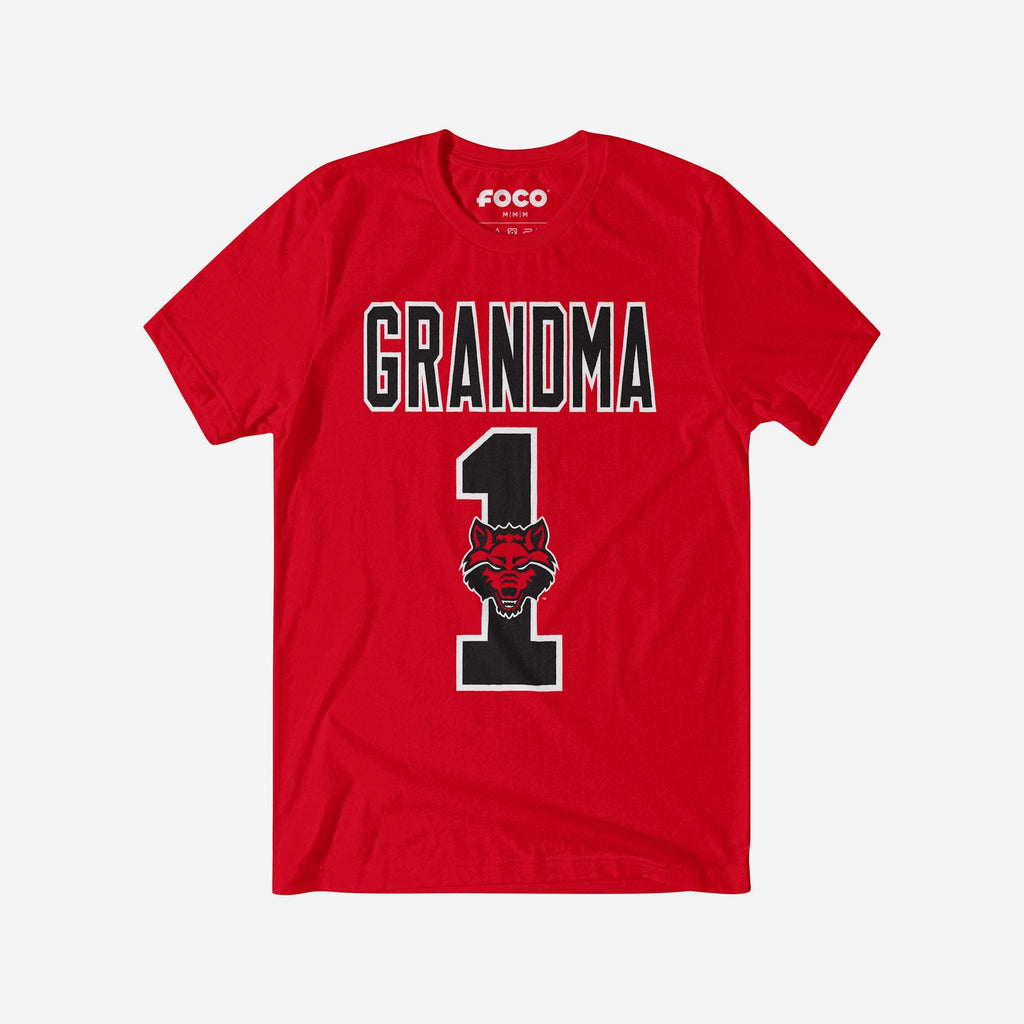 Arkansas State Red Wolves Number 1 Grandma T-Shirt FOCO S - FOCO.com