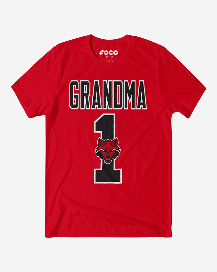 Arkansas State Red Wolves Number 1 Grandma T-Shirt FOCO S - FOCO.com