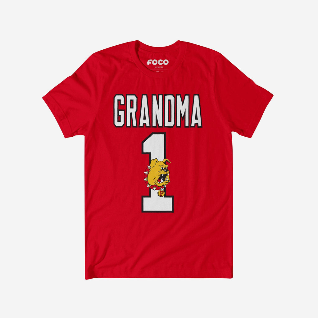 Ferris State Bulldogs Number 1 Grandma T-Shirt FOCO S - FOCO.com