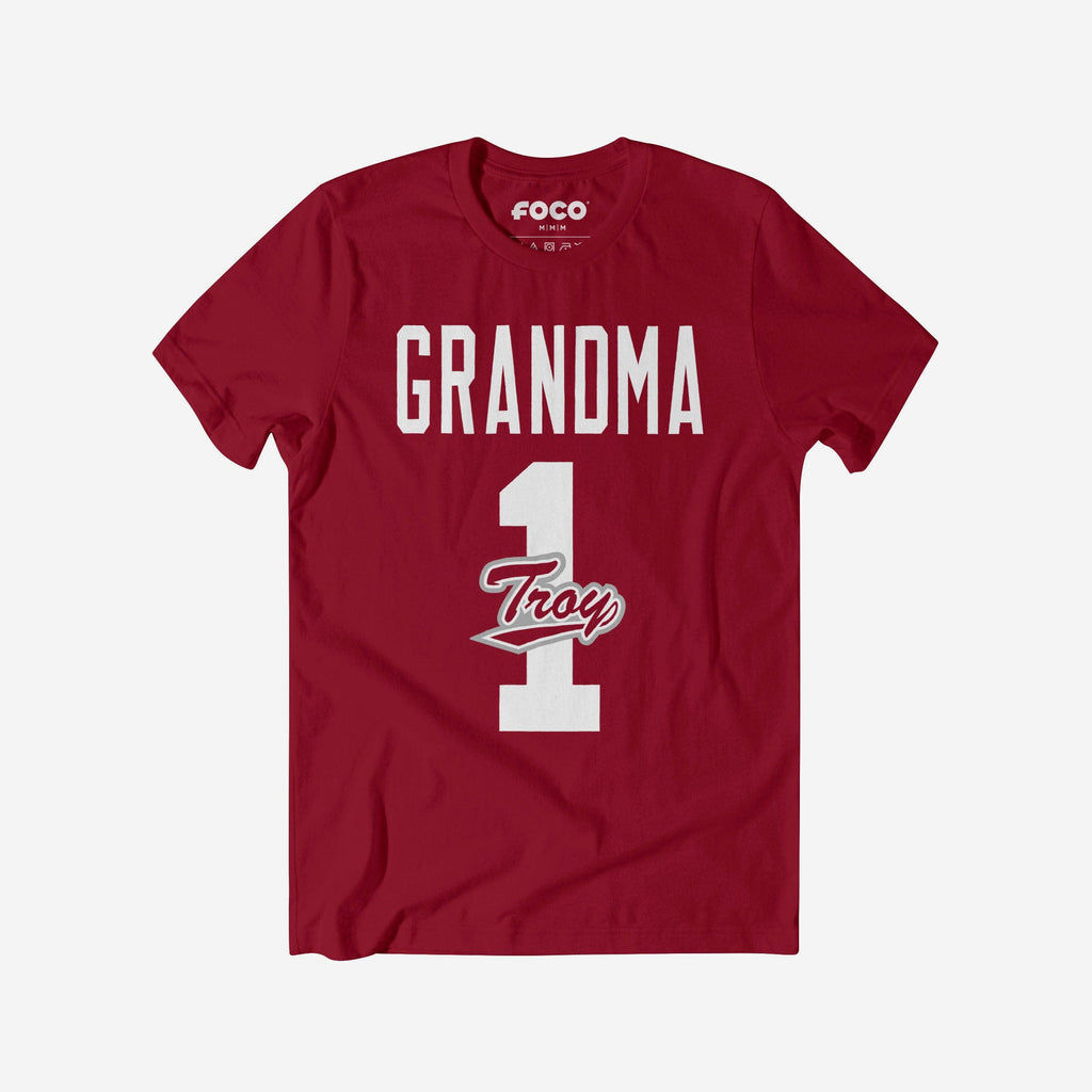 Troy Trojans Number 1 Grandma T-Shirt FOCO S - FOCO.com