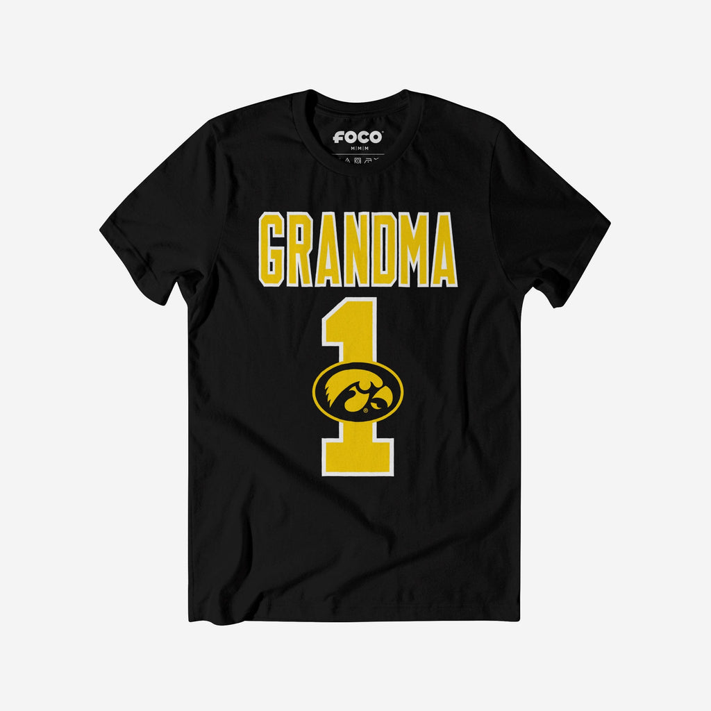Iowa Hawkeyes Number 1 Grandma T-Shirt FOCO S - FOCO.com