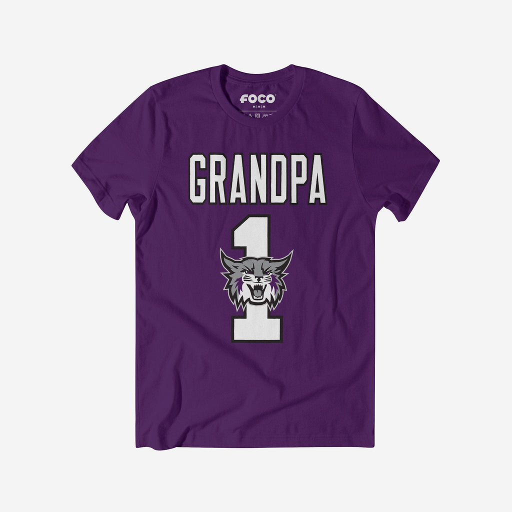 Weber State Wildcats Number 1 Grandpa T-Shirt FOCO S - FOCO.com