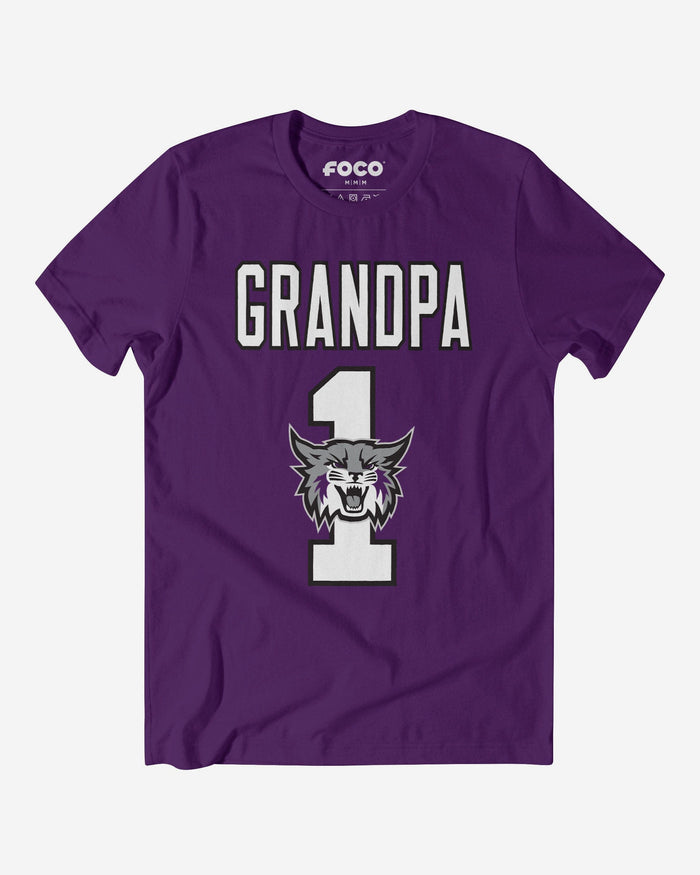 Weber State Wildcats Number 1 Grandpa T-Shirt FOCO S - FOCO.com
