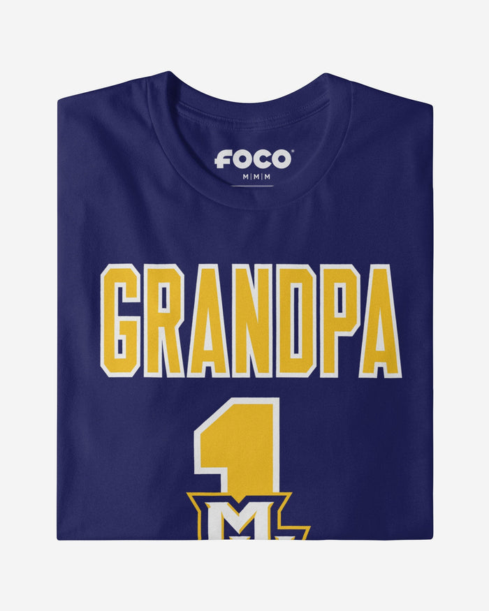 Marquette Golden Eagles Number 1 Grandpa T-Shirt FOCO - FOCO.com