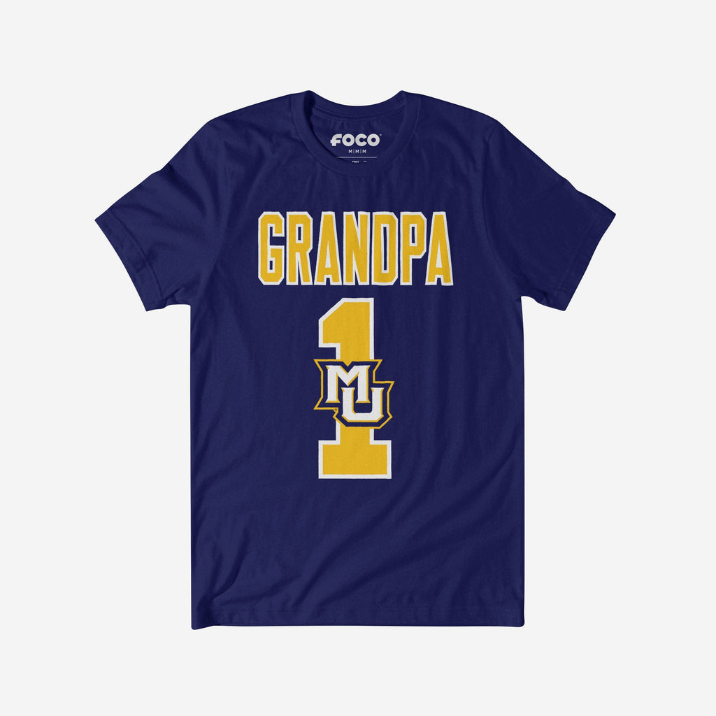 Marquette Golden Eagles Number 1 Grandpa T-Shirt FOCO S - FOCO.com