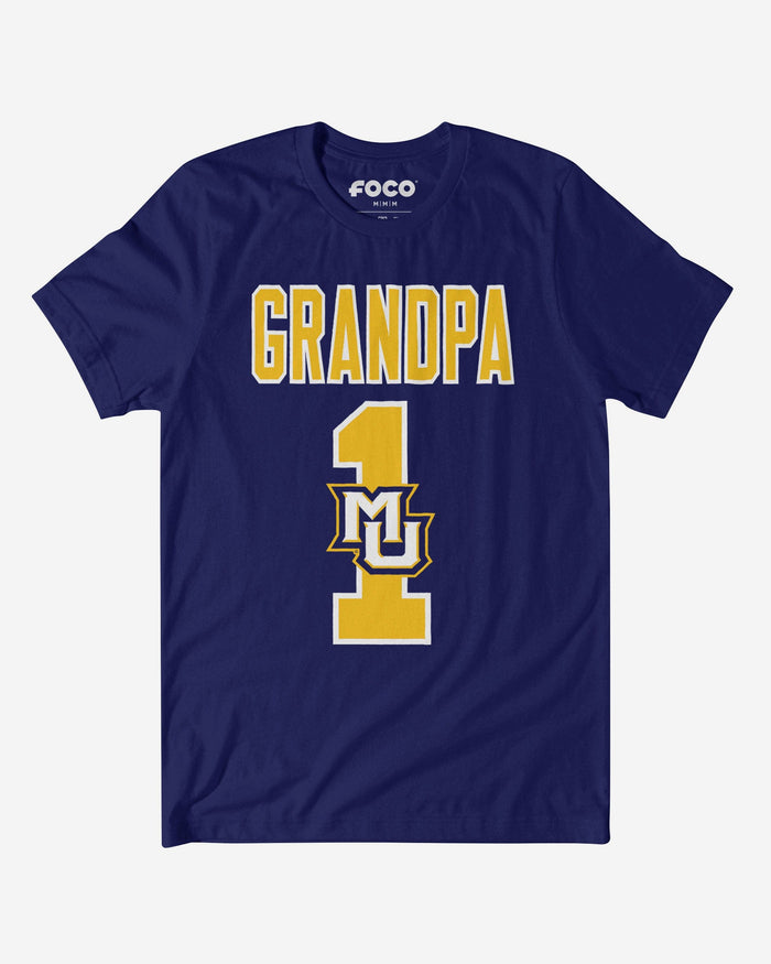 Marquette Golden Eagles Number 1 Grandpa T-Shirt FOCO S - FOCO.com