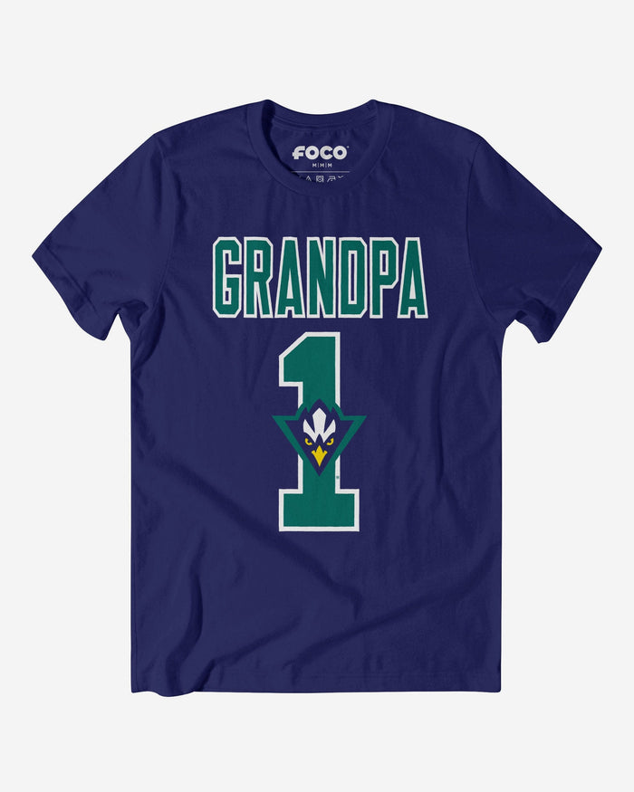 UNC Wilmington Seahawks Number 1 Grandpa T-Shirt FOCO S - FOCO.com