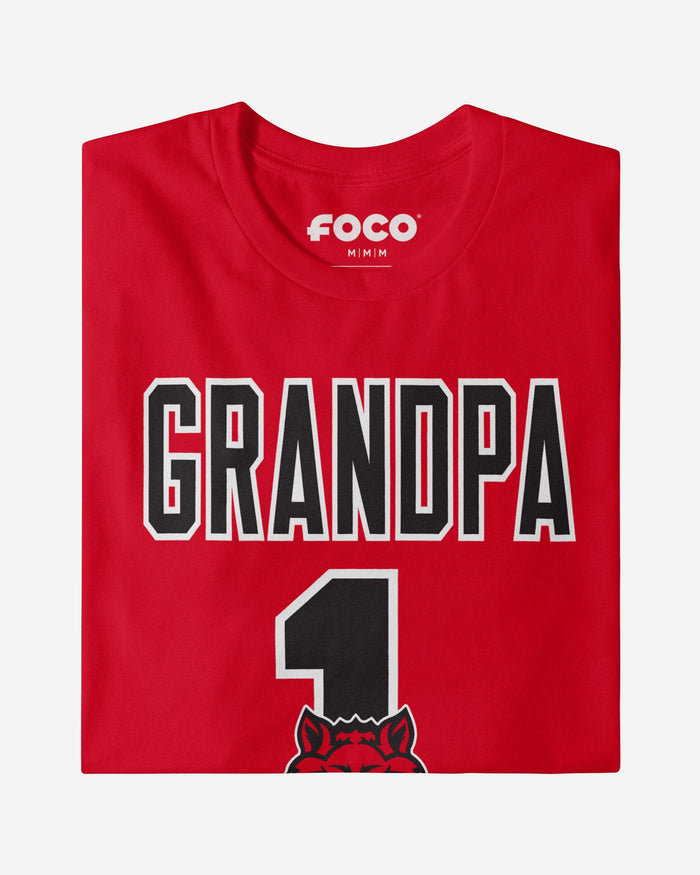 Arkansas State Red Wolves Number 1 Grandpa T-Shirt FOCO - FOCO.com