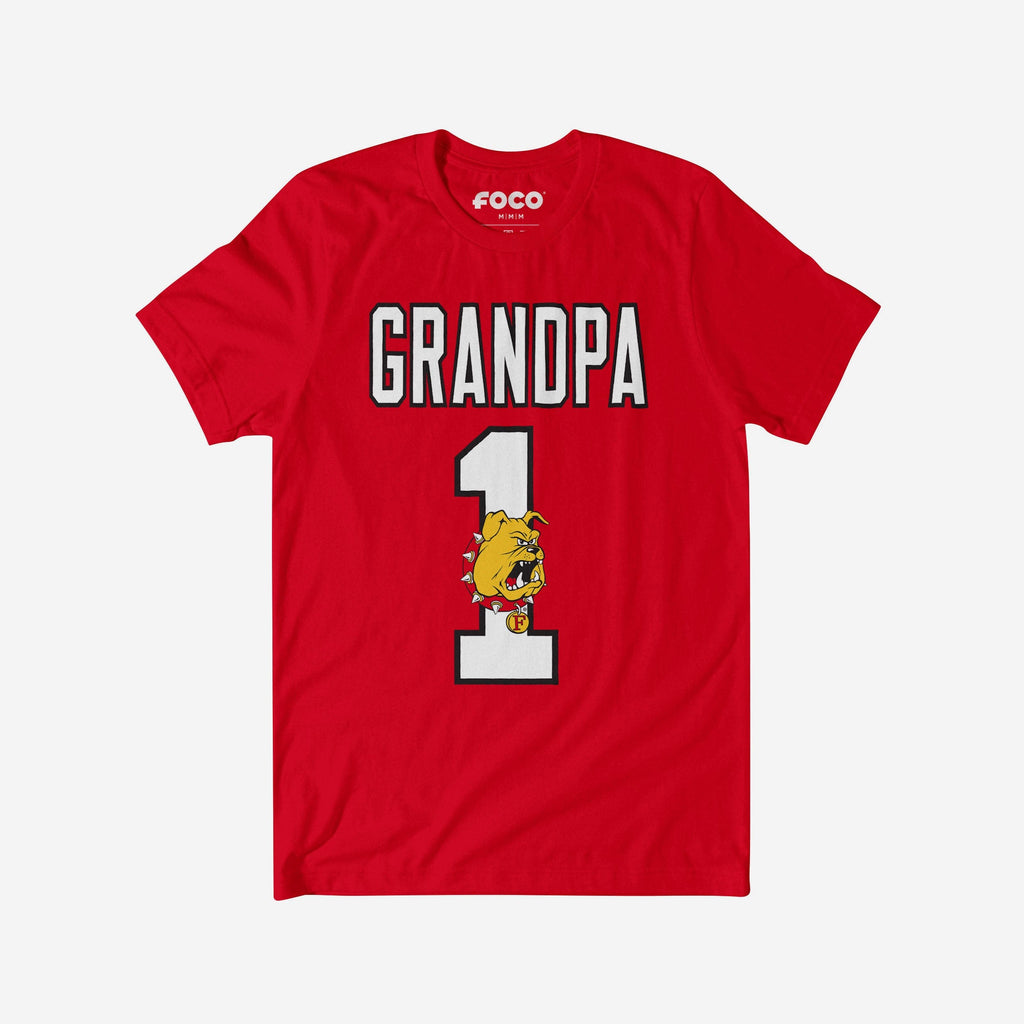 Ferris State Bulldogs Number 1 Grandpa T-Shirt FOCO S - FOCO.com