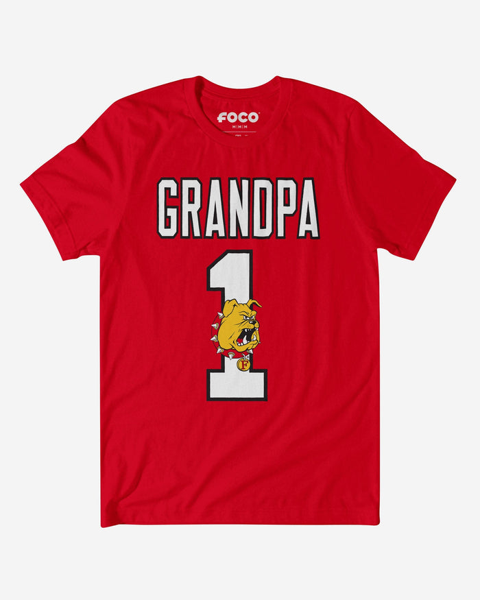 Ferris State Bulldogs Number 1 Grandpa T-Shirt FOCO S - FOCO.com