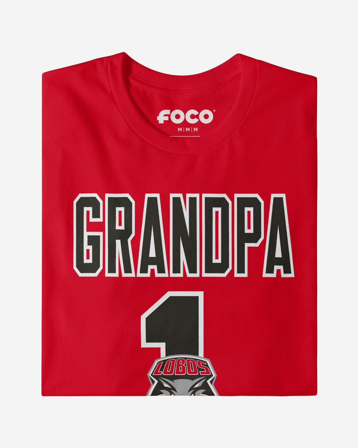 New Mexico Lobos Number 1 Grandpa T-Shirt FOCO - FOCO.com