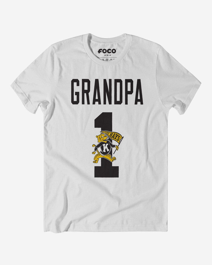 Fort Hays State Tigers Number 1 Grandpa T-Shirt FOCO S - FOCO.com