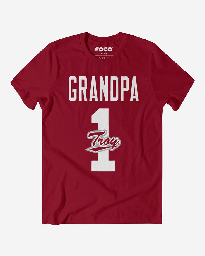 Troy Trojans Number 1 Grandpa T-Shirt FOCO S - FOCO.com