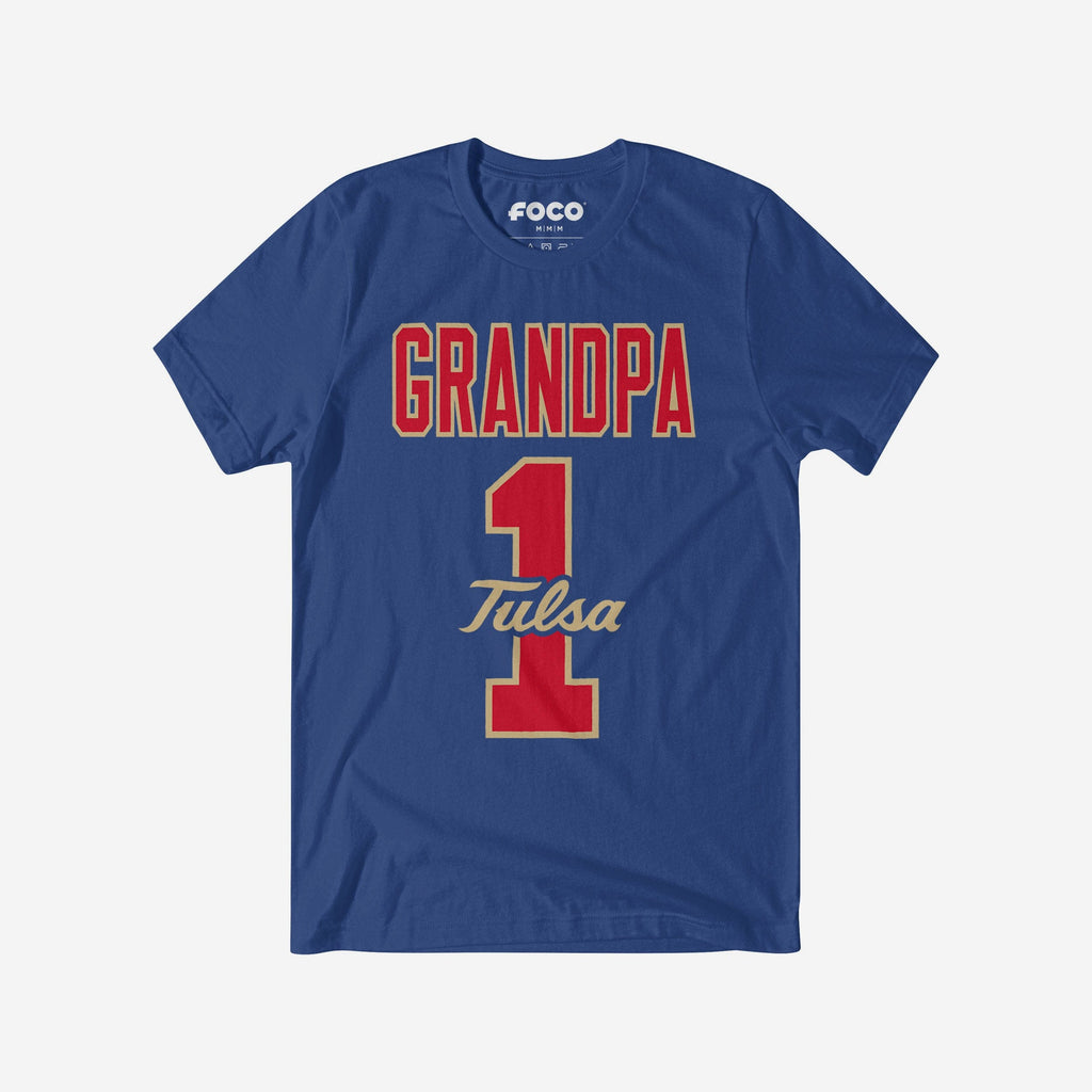 Tulsa Golden Hurricane Number 1 Grandpa T-Shirt FOCO S - FOCO.com