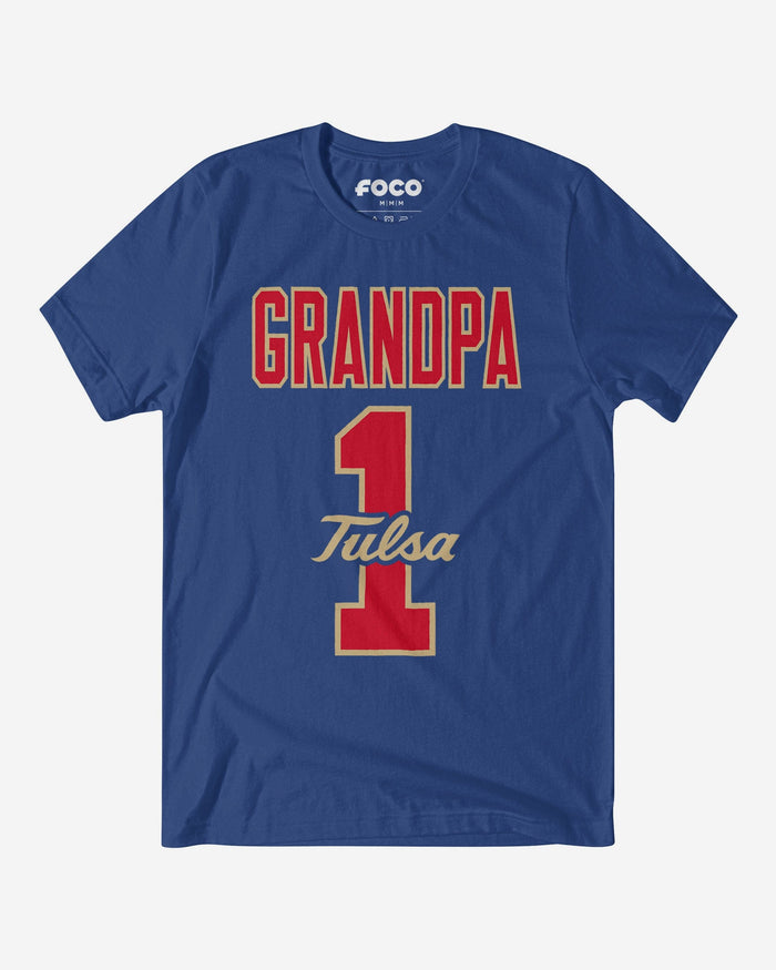 Tulsa Golden Hurricane Number 1 Grandpa T-Shirt FOCO S - FOCO.com