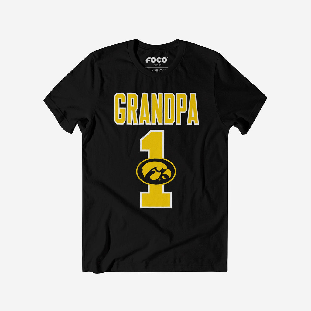 Iowa Hawkeyes Number 1 Grandpa T-Shirt FOCO S - FOCO.com