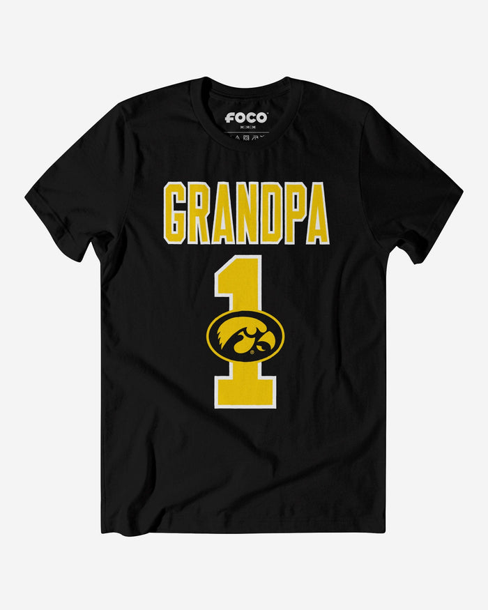 Iowa Hawkeyes Number 1 Grandpa T-Shirt FOCO S - FOCO.com