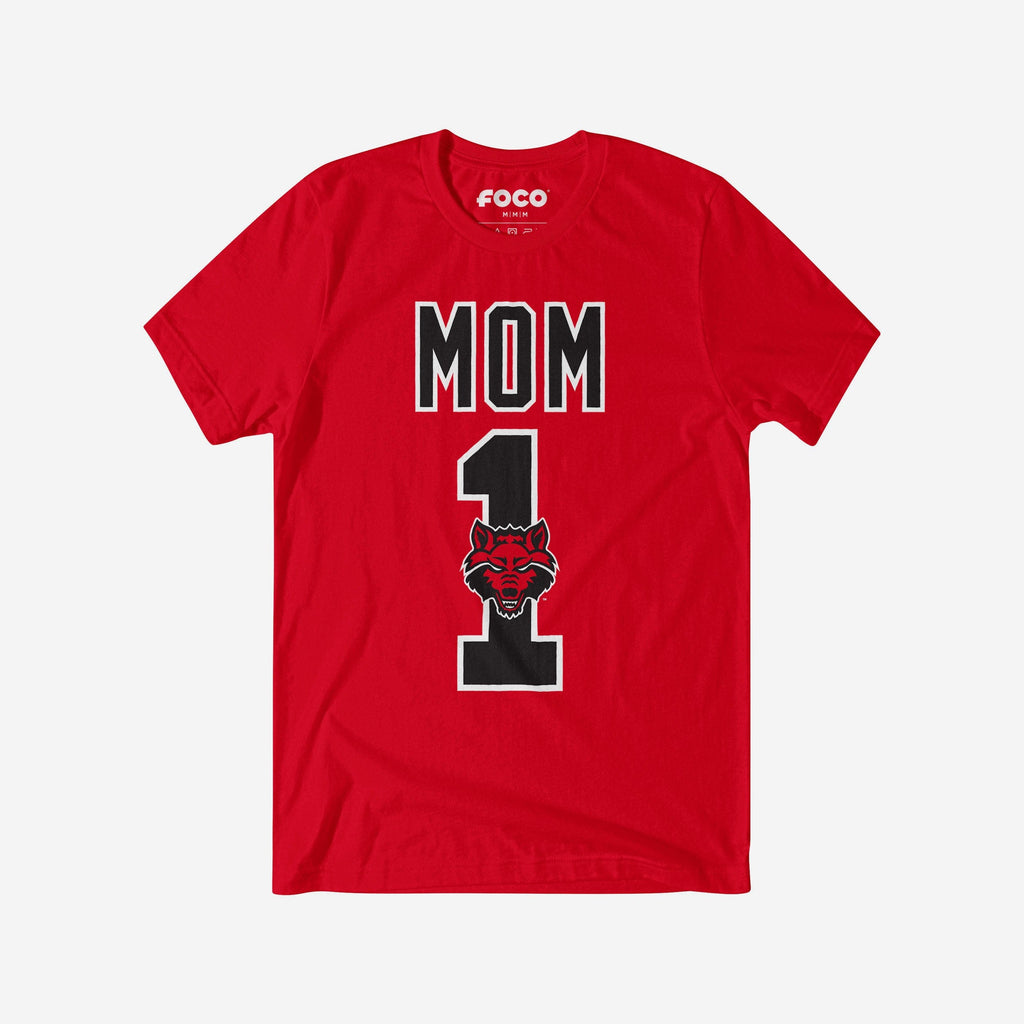 Arkansas State Red Wolves Number 1 Mom T-Shirt FOCO S - FOCO.com